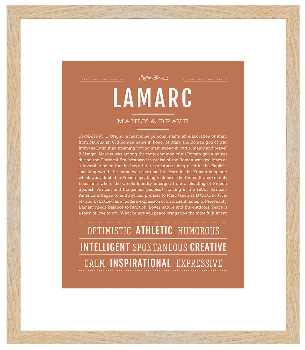 Frame Options | Terra Cotta | Maple Frame, Matted
