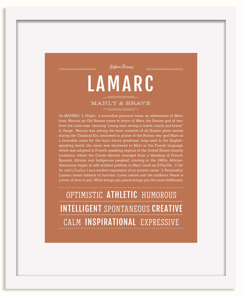 Frame Options | Terra Cotta | White Frame, Matted