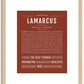 Lamarcus | Name Art Print