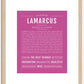 Lamarcus | Name Art Print