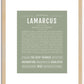 Lamarcus | Name Art Print