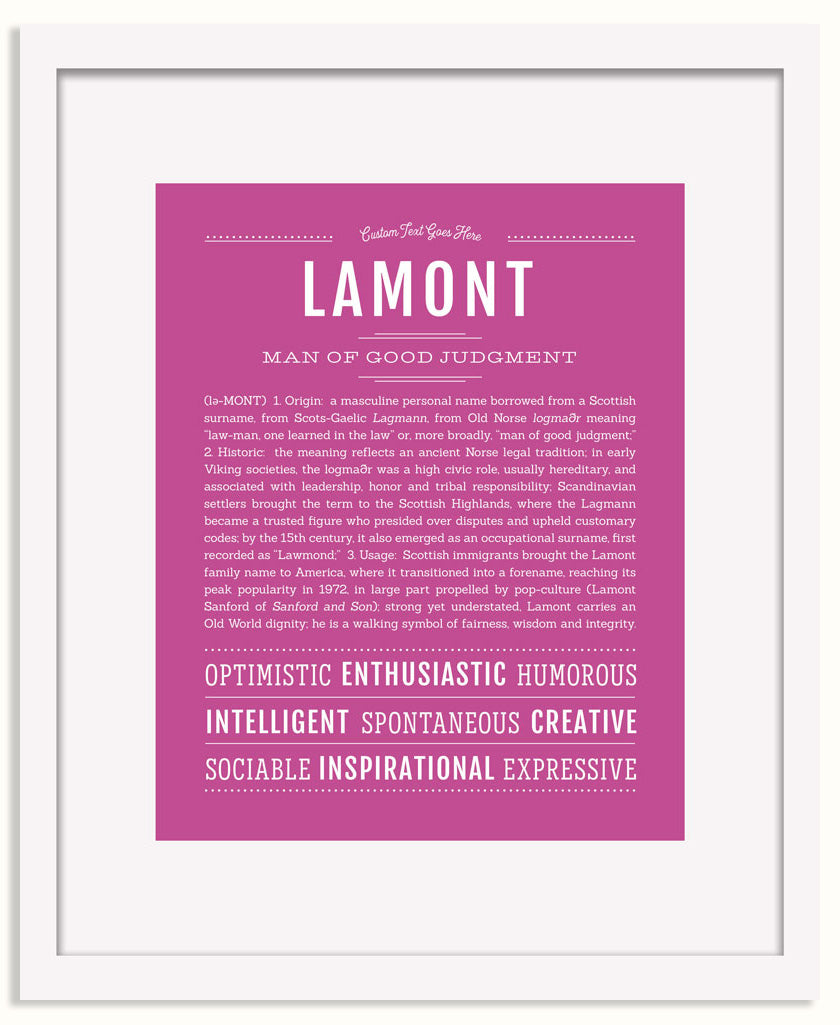 Frame Options | Dark Pink | White Frame, Matted