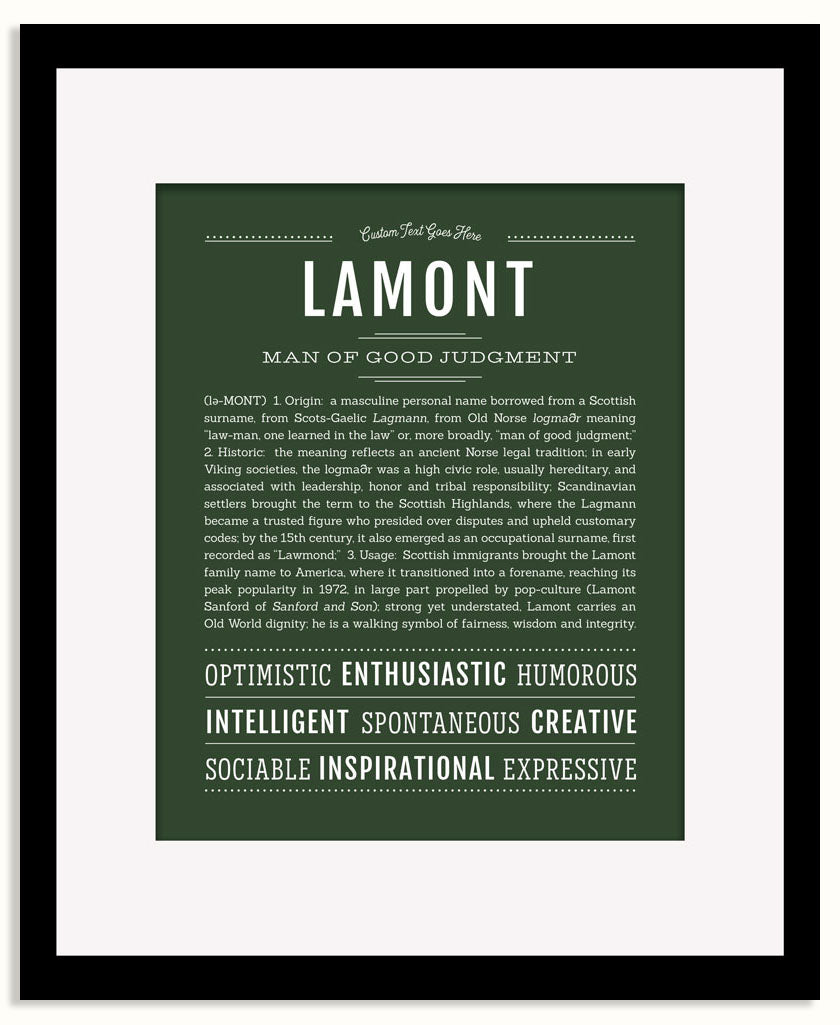 Frame Options | Deep Forest | Black Frame, Matted