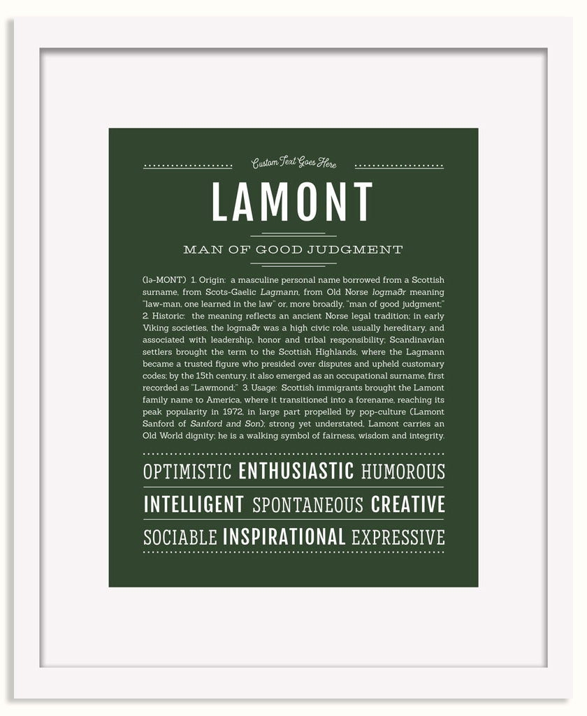 Frame Options | Deep Forest | White Frame, Matted