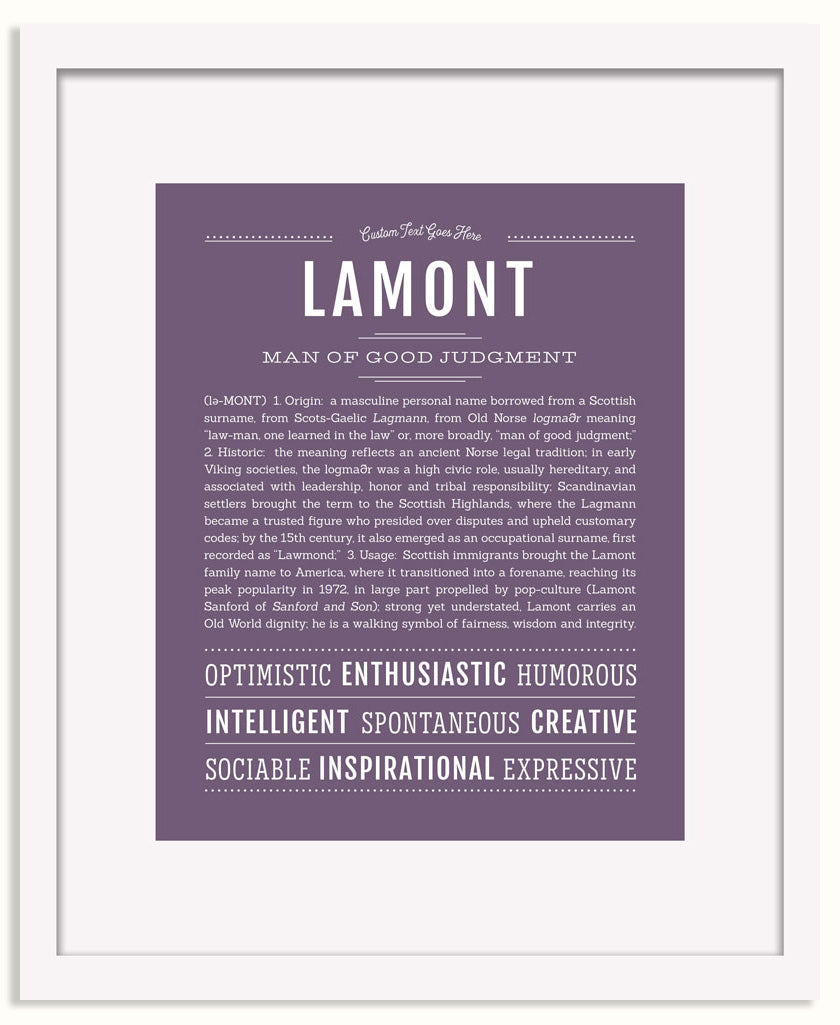 Frame Options | Deep Purple | White Frame, Matted