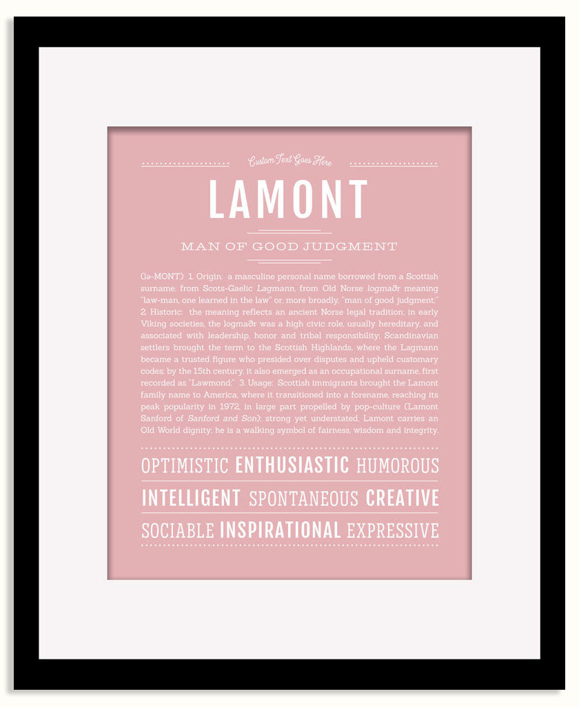 Frame Options | Dusty Rose | Black Frame, Matted