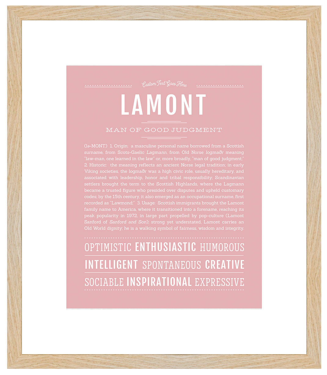 Frame Options | Dusty Rose | Maple Frame, Matted