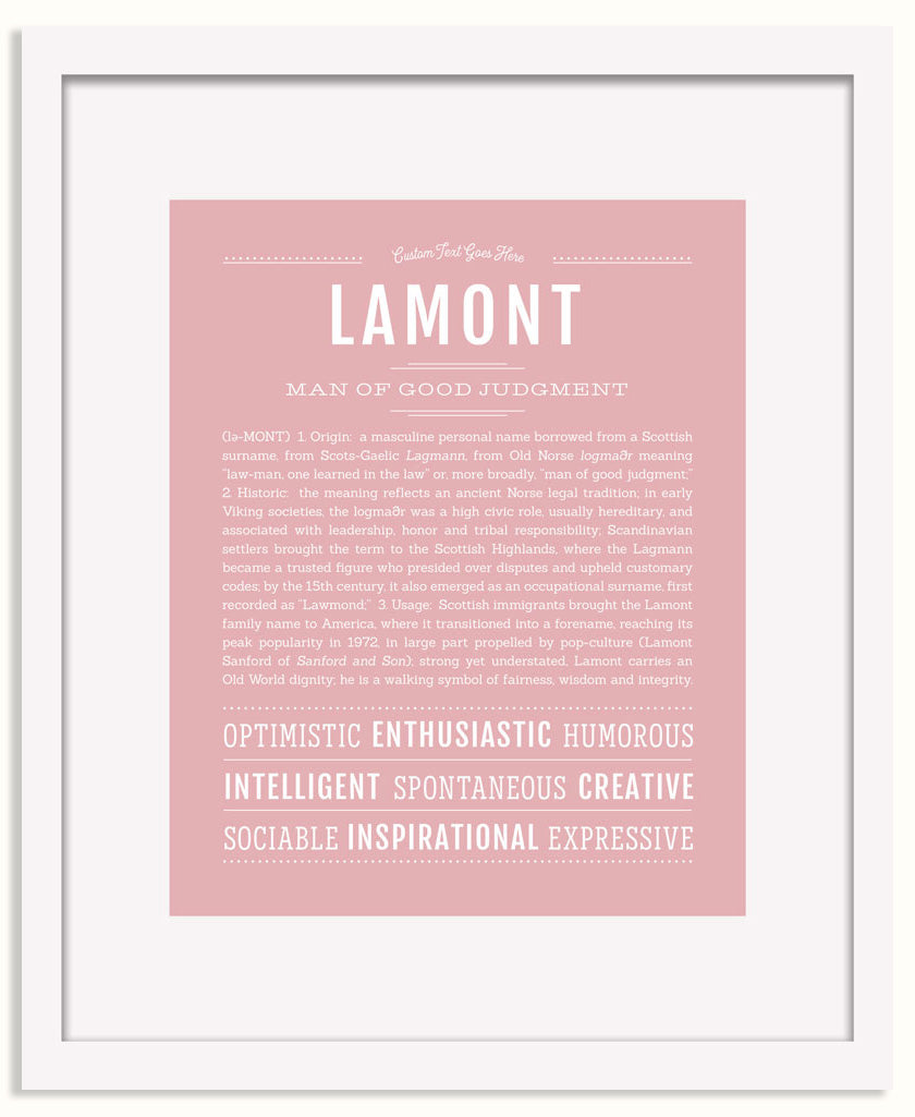 Frame Options | Dusty Rose | White Frame, Matted