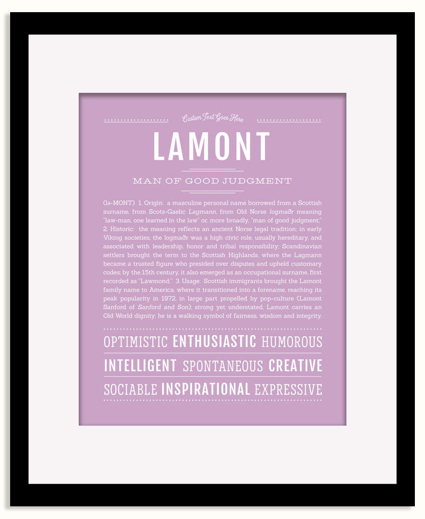 Frame Options | Lilac | Black Frame, Matted