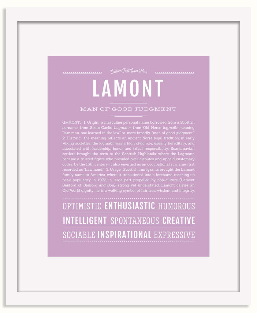Frame Options | Lilac | White Frame, Matted