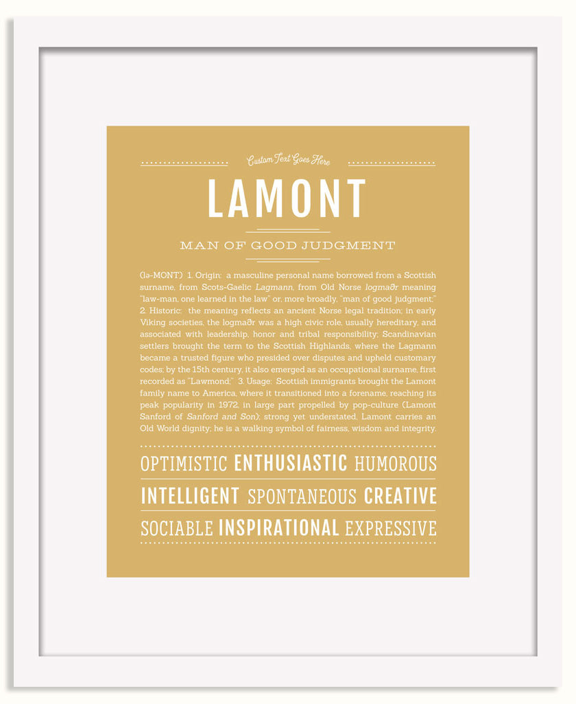 Frame Options | Matte Gold | White Frame, Matted