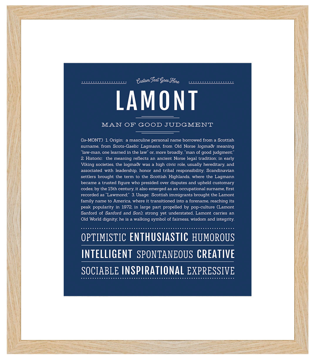 Frame Options | Midnight Blue | Maple Frame, Matted