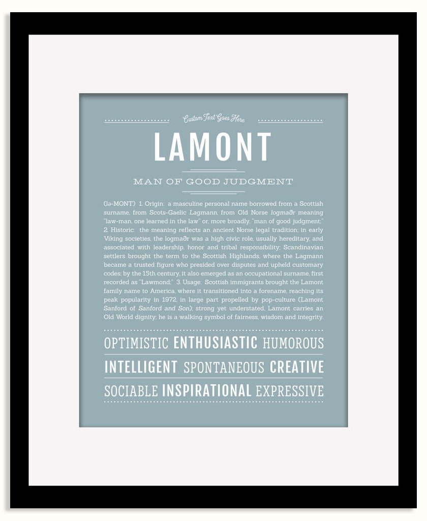 Frame Options | Powder Blue | Black Frame, Matted