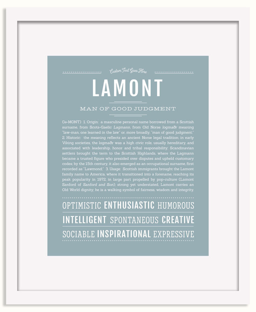 Frame Options | Powder Blue | White Frame, Matted