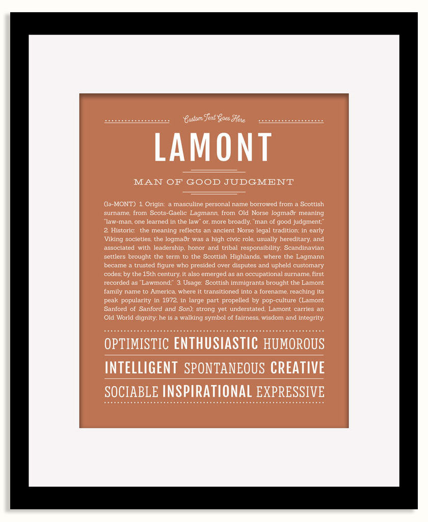 Frame Options | Terra Cotta | Black Frame, Matted