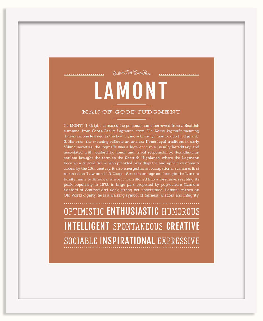 Frame Options | Terra Cotta | White Frame, Matted