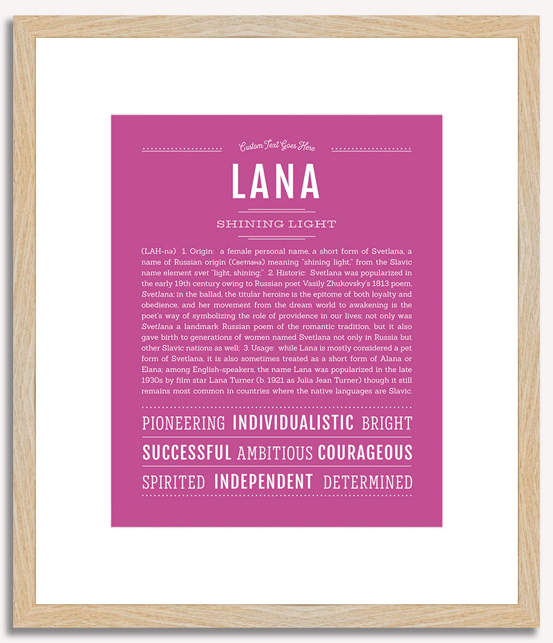 Lana | Name Art Print