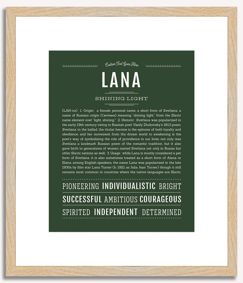 Lana | Name Art Print