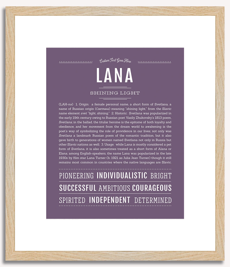 Lana | Name Art Print