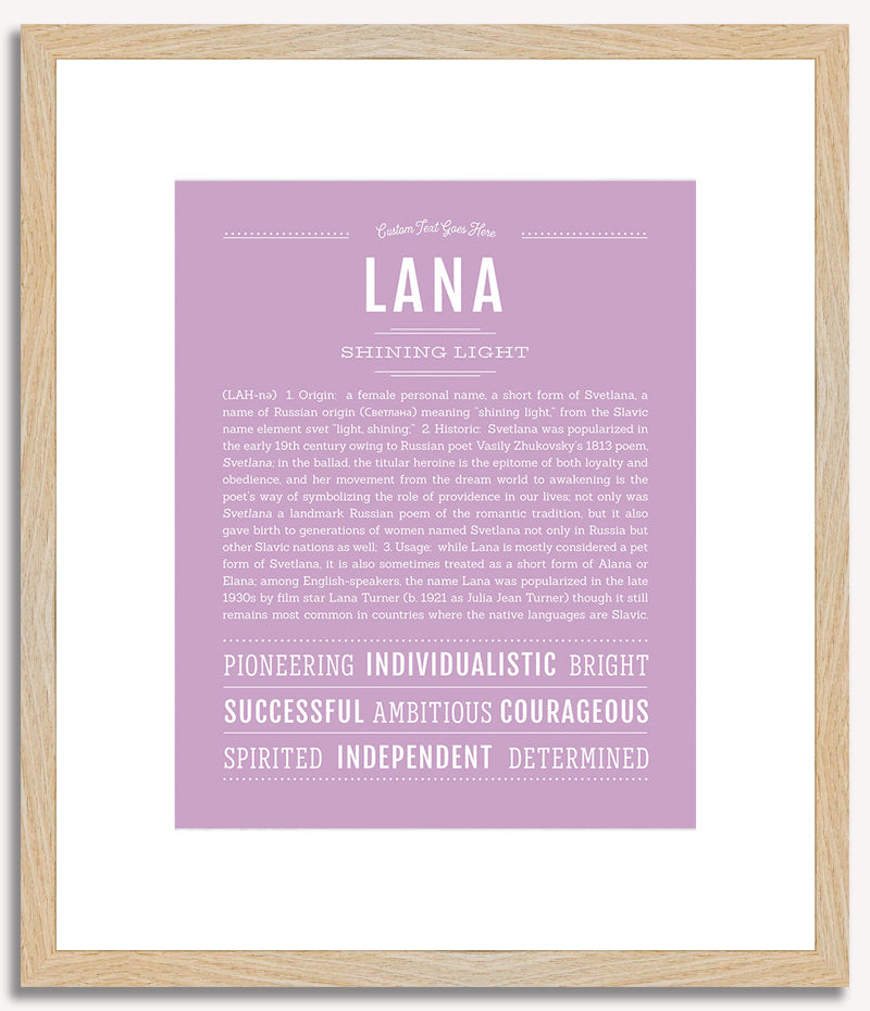 Lana | Name Art Print