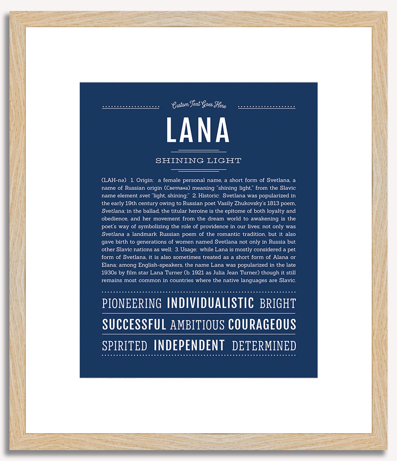 Lana | Name Art Print