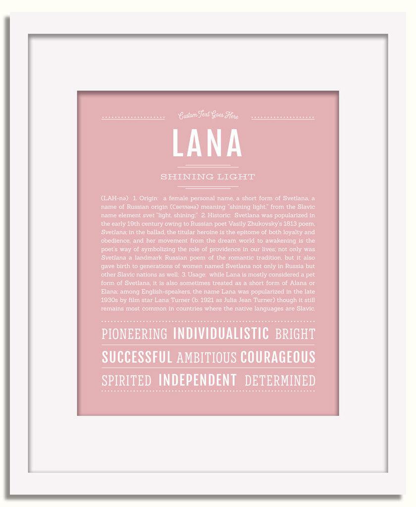 Lana | Name Art Print – Name Stories