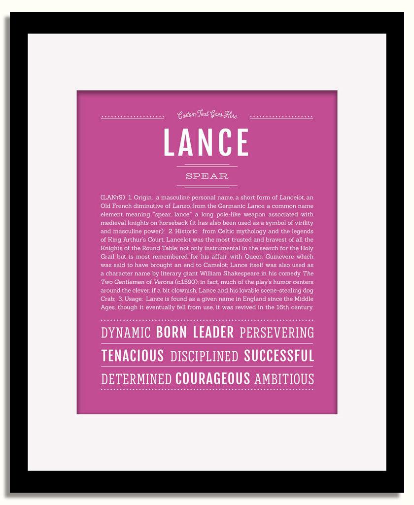 Frame Options | Dark Pink | Black Frame, Matted