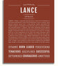 Lance | Name Art Print – Name Stories