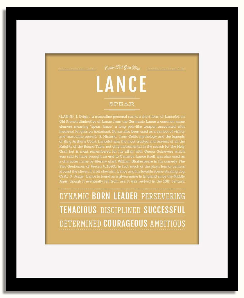 Frame Options | Matte Gold | Black Frame, Matted