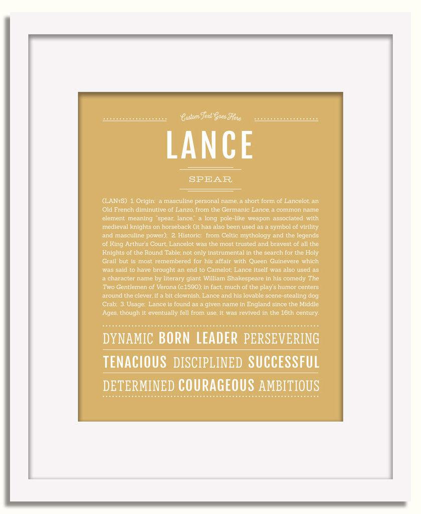 Frame Options | Matte Gold | White Frame, Matted