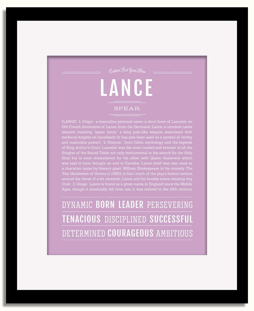 Frame Options | Lilac | Black Frame, Matted