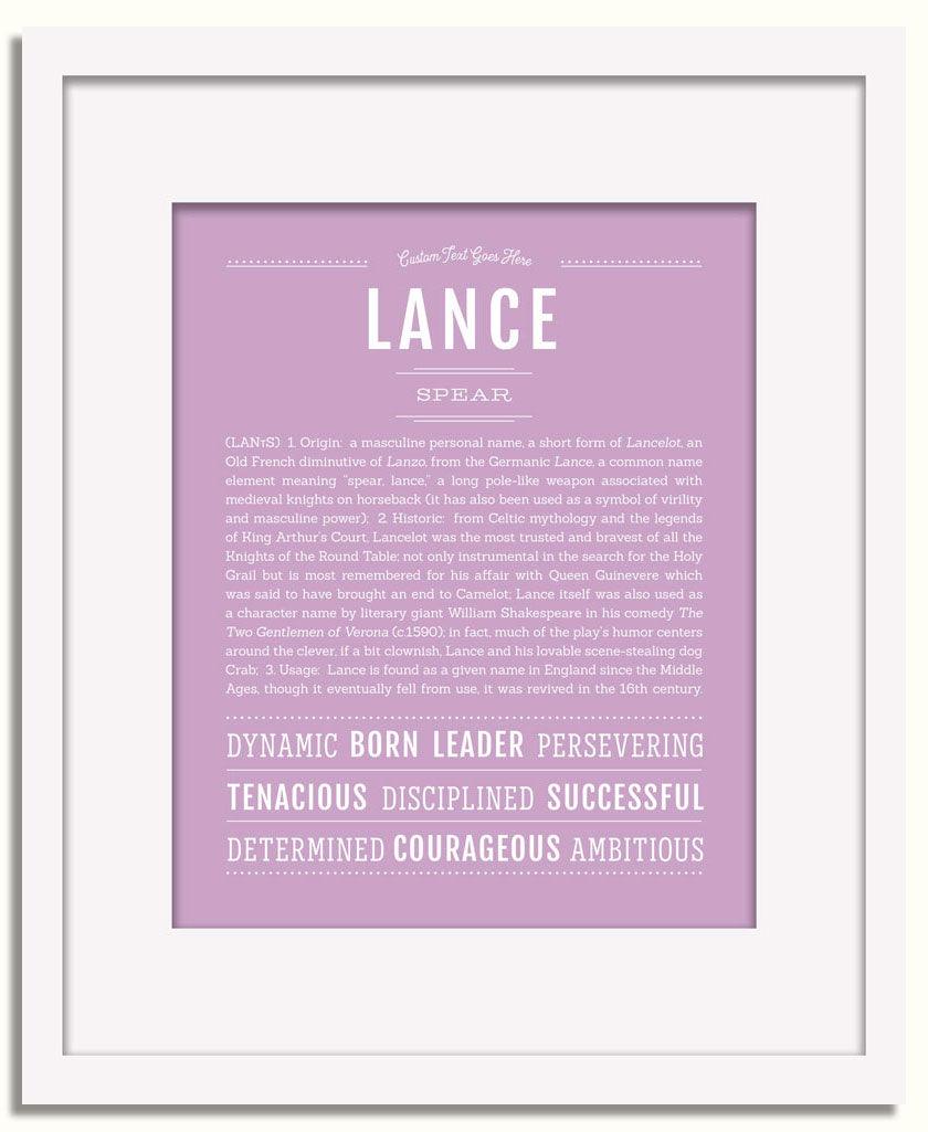 Frame Options | Lilac | White Frame, Matted