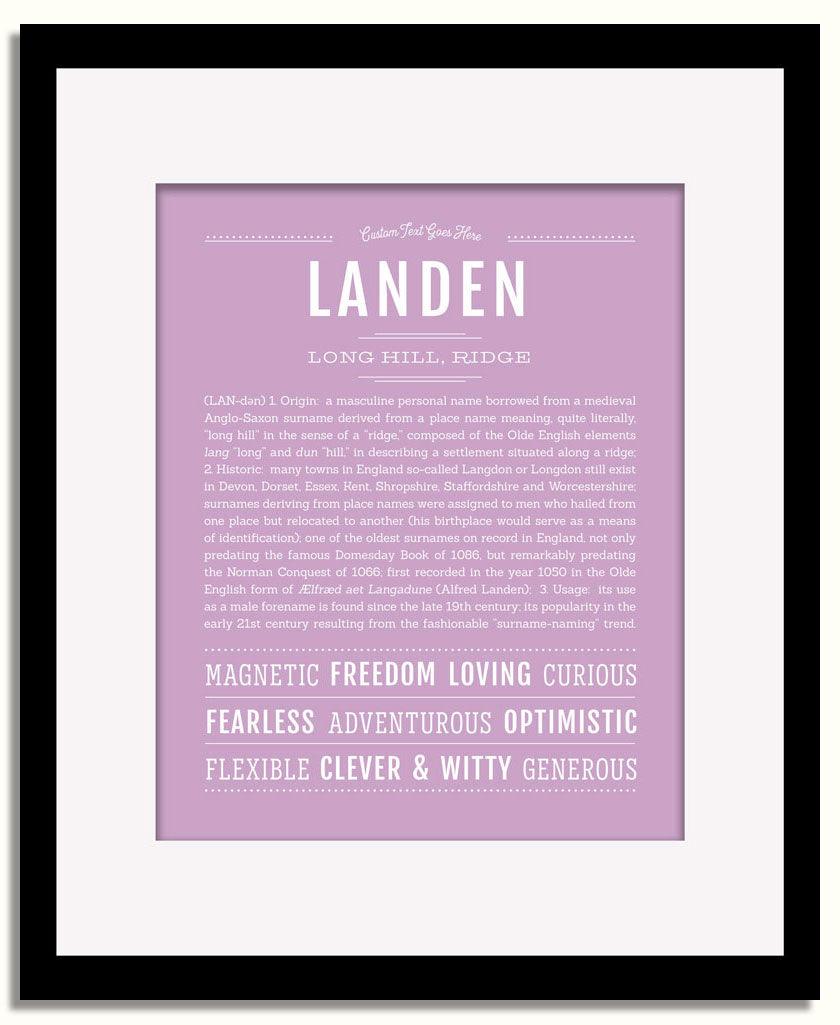 Frame Options | Lilac | Black Frame, Matted