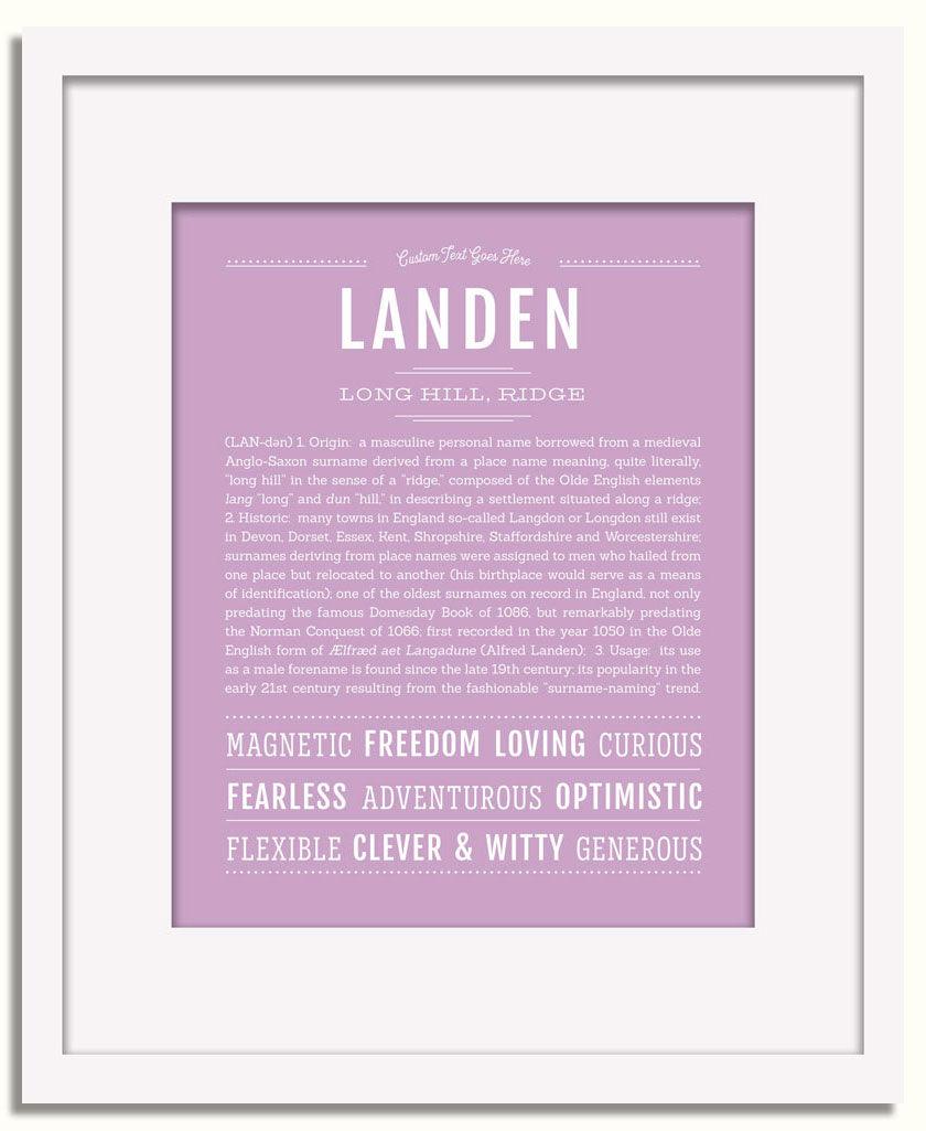 Frame Options | Lilac | White Frame, Matted