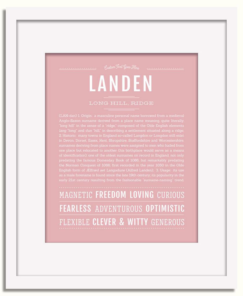 Frame Options | Dusty Rose | White Frame, Matted