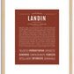 Landin | Name Art Print