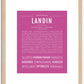 Landin | Name Art Print