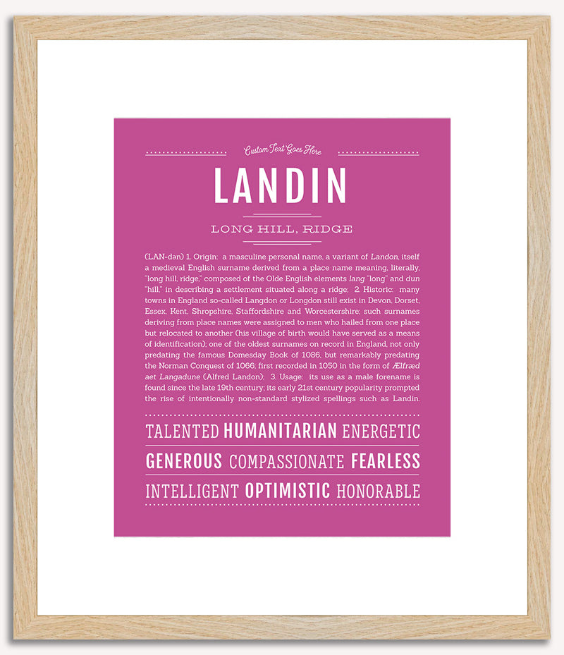 Landin | Name Art Print