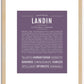 Landin | Name Art Print