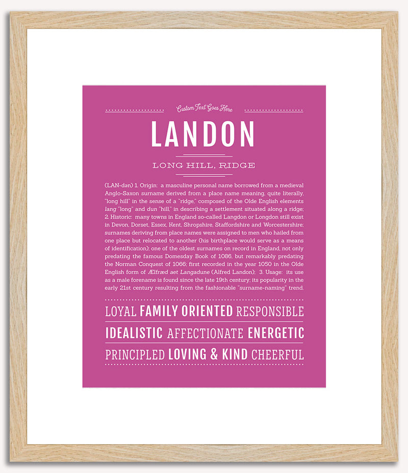 Landon | Name Art Print