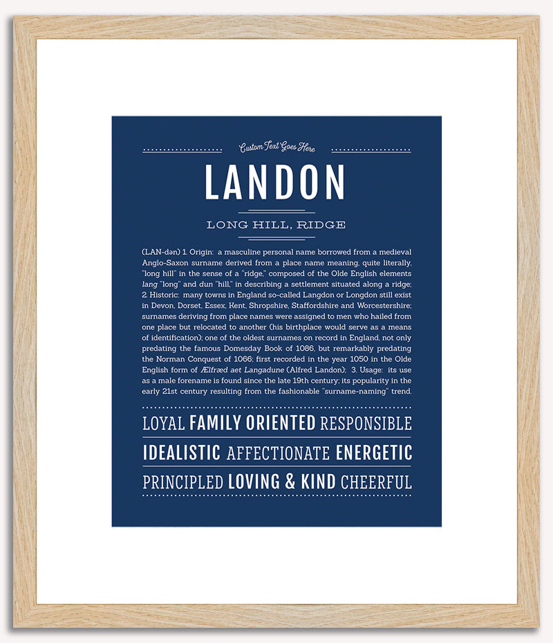 Landon | Name Art Print