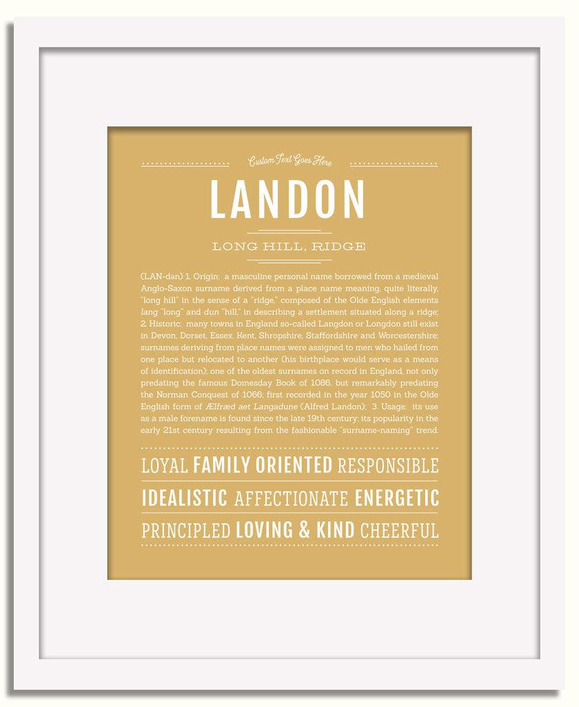 Frame Options | Matte Gold | White Frame, Matted