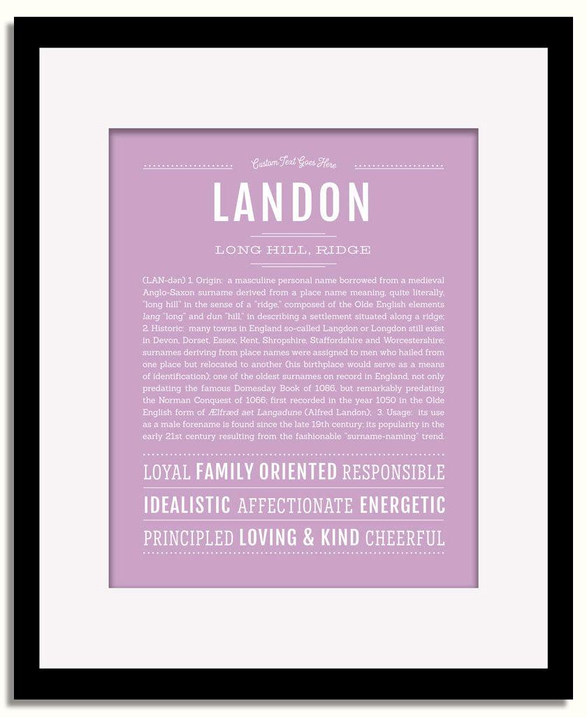 Frame Options | Lilac | Black Frame, Matted