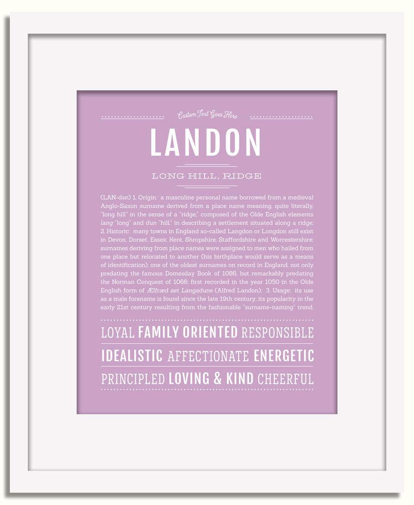 Frame Options | Lilac | White Frame, Matted