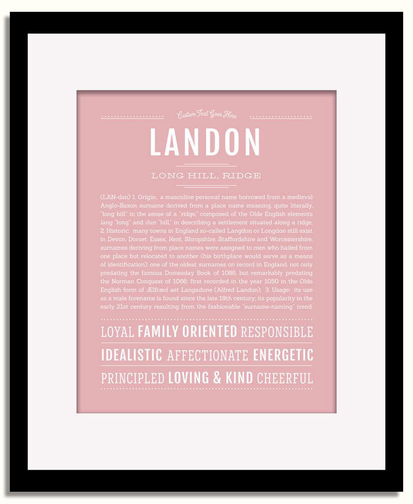 Frame Options | Dusty Rose | Black Frame, Matted