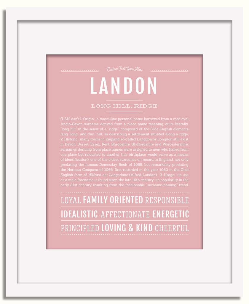 Frame Options | Dusty Rose | White Frame, Matted