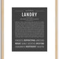 Landry (male) | Name Art Print