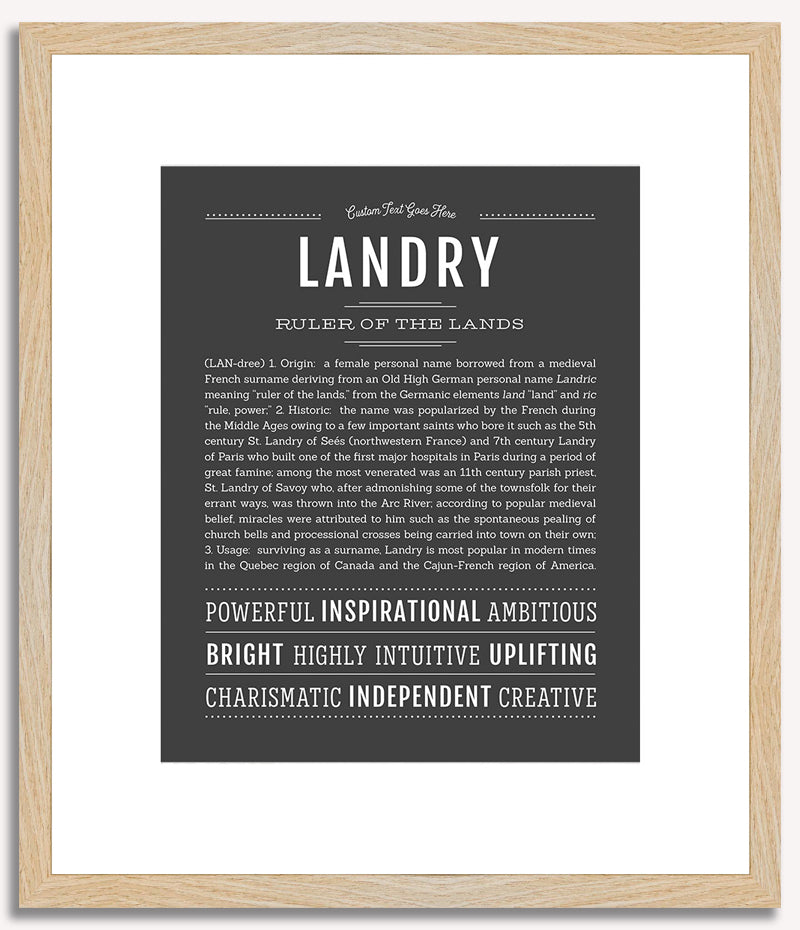 Landry (male) | Name Art Print