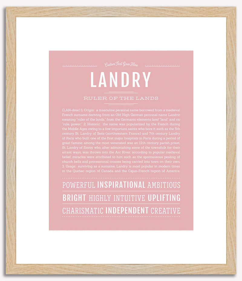 Landry (male) | Name Art Print