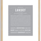 Landry (male) | Name Art Print